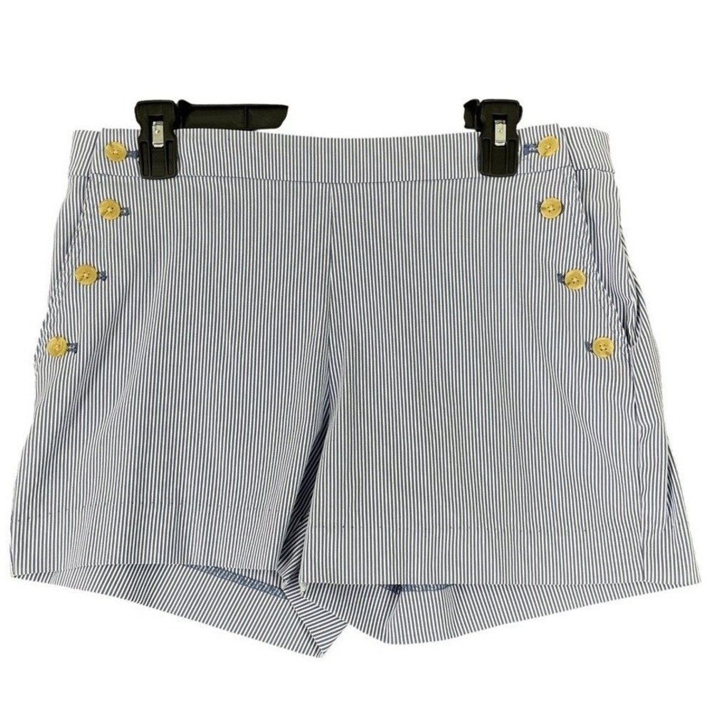 Banana Republic Shorts Size 6 Stripe Nautical Button Front Classic Summer Preppy